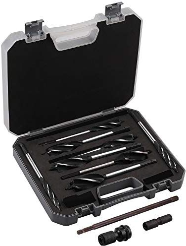 8PCS Juego de Brocas para Madera AMTOVL Taladro de Escariado para Carpintería con Varilla de Extensión y Cabezal Intercambiable de Acero de Alto Carbono 10mm, 12mm, 14mm, 16mm, 18mm, 20mm, 22mm, 25mm