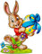 alles-meine.de GmbH Fensterbild Motivwahl Ostern & Frühling - Osterhase mit Ei - statisch haftend - selbstklebend + wiederverwendbar - Set Sticker Fenstersticker Aufkleber - ..