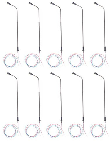 HEALLILY 10PCS Modello di Stazione Ferroviaria di Lampione 1: 150 Lampioni Scala T N Scala LED Luce 3V Treno Scenario Accessori