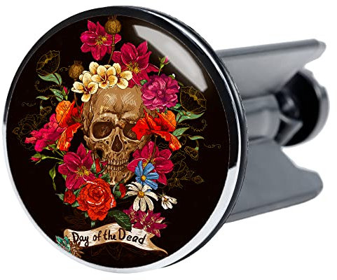 Sanilo Waschbeckenstöpsel, viele schöne Stöpsel für das Waschbecken zur Auswahl, universal mit Motiv (Day of The Dead)