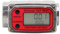 Wasserzähler Digital, Elektronische Turbine Durchflussmesser, Benzin, Kerosin Durchflussmesser, Mini Digital Turbinen Durchflussmesser 10‑200L 1 NPT(Rot LLW-25)