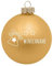 Deitert Weihnachtskugel mit Wunschtext Gravur, Ø 8cm, personalisierte Christbaumkugel aus Glas (matt), Individueller Weihnachtsbaumschmuck Namen oder Spruch, Glocke-Motiv, Gold