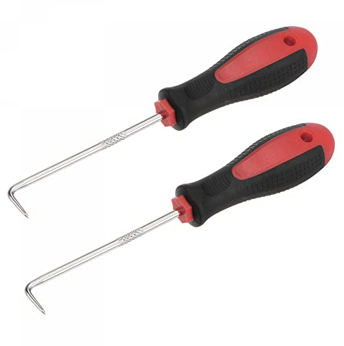 sourcing map 90 Degree Pick Hook 6.1 Puller Remover Removal Tool for Oil Seal/O-Rings, Gasket, Hose 2Pcs