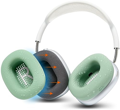 WC SweatZ Max - Copri auricolari protettivi brevettati per Airpods Max realizzati da Wicked Cushions | Resistente al sudore e facilmente lavabile | Green