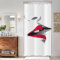 ASDCXZ Tenda da doccia sottile, 120 x 180 cm, stile moderno, sexy, rossa, bacio, bianco, lavabile, sottile, con occhielli, in poliestere, impermeabile, per vasca da bagno con 8 ganci