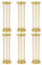 Blumenständer Gold 6 Stück Blumenhocker Metall Blumenvasen Mittelstücke Dekosäule Zylindrisches Blumengestell (Hoch: 60 cm)