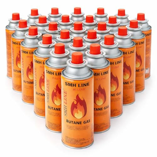 SMH LINE® 16x Butan Gas kartusche 227g Gaskartuschen MSF-1A Bunsenbrenner Campingkocher Gaskocher Gasheizung Lötbrenner