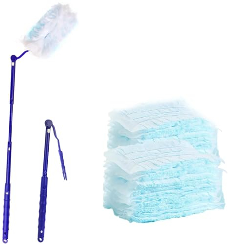 INGJIA Piumino Cattura Polvere, spolverino Duster, catturapolvere Pieghevole con 10 ricariche