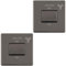 2 Pack SCREWLESS 6A Extractor Fan Isolator Switch Black Nickel 3 Pole Shower - 230V Bathroom Wetroom Fan Switch Wall Plate