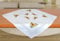 CKM Stickpackung 80 x 80cm Mitteldecke zum Besticken (Schmetterlinge gelb)