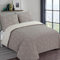 Vision Hugo Wendebettwäsche, Beige – Bettbezug 200 x 200 cm mit 2 passenden Kissenbezügen 65 x 65 cm – 100 % Baumwolle
