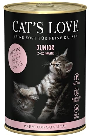 Cat'S Love | Nassfutter für Katzen | 6 x 400 g | (Hühnchen Kitten)