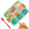 Powmag Backform Brötchen Silikon, Baguette Brotbackform mit 9 Löchern, Antihaft Silikonform Backformen, Silikon-backform Blech für Brot, Brötchen (Grün)