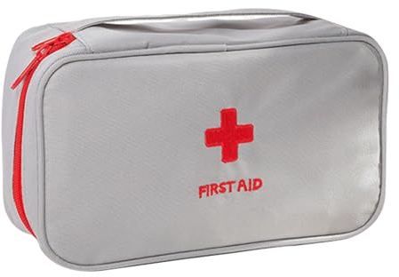 Reiseapotheke Tasche, Tragbares Medikamententasche, Erste Hilfe Tasche Leer, Betreuertasche Notfalltasche für Heim oder Autocamping, Jagd, Reisen und Sport, Grau