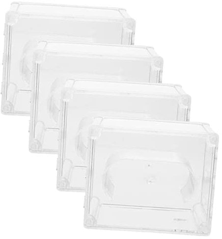 MOBUTOFU 4pezzi Scatola Per Orologi Trasparente Da Organizzatore Elegante Per Gioielli e Orologi Per Casa e Viaggi Resistente e Protettiva Contro Sporco e Graffi