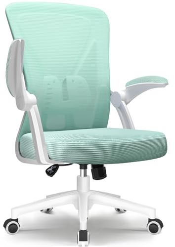 Hinonde Bürostuhl, Ergonomischer Schreibtischstuhl mit Lendenwirbelstütze, Bürostuhl Ergonomisch Testsieger, Drehstuhl mit Atmungsaktiver Rückenlehne, Verstellbare Armlehnen, Türkiser Bürostuhl