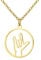 EUEAVAN I Love You Hand Sign Language Necklace ASL Hand Sign Charm Pendant ASL American Sign Language Jewelry Interpreter Teacher Gift (I love you gold)