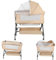 MUL-BOUTIQUE Berceau Cododo Bébé 6 Hauteurs Réglables, Lit Portable avec Moustiquaire, Facile à Transporter,Système Coulissant, Cododo Mobile Chambre Bébé (Bleu 105 * 52 * 103-115cm)