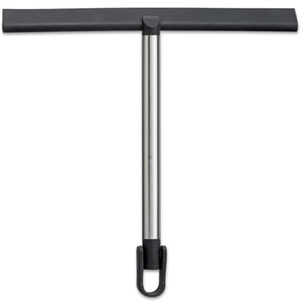 KELA Badspatel TIDO – Edelstahl 18/10, Silber matt, 25,5x19 cm, Duschabzieher für Glas, Fliesen und Duschwand, breiter Abzieher für Bad und Dusche