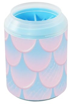 Balai de pattes portable en silicone souple pour chiens de petite, moyenne et grande race, bleu et rose