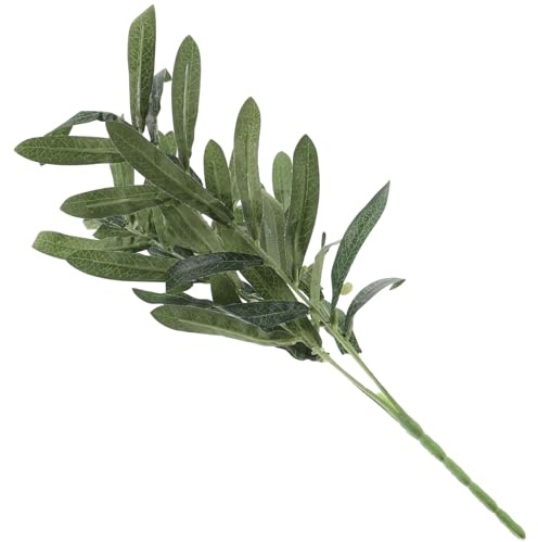 DOITOOL Rameaux D’Olivier Artificiels, Olive Simulée en Plastique Vert, pour Compositions Florales, Décoration Maison et Accessoires de Photographie