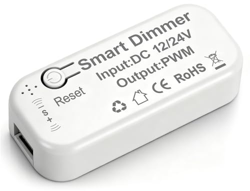 Dimmer, Tuya WLAN Smart Dimmer, Intelligenter Wlan Dimmer Kompatibel mit Smart Life/alexa, Hausautomation, Dimmbare Lichter, LED-Streifen, Input: DC12/24V/Output: PWM