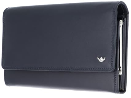 Golden Head Leder Geldbörse Polo RFID Protect Bügelbörse 2801 Marineblau dunkelblau