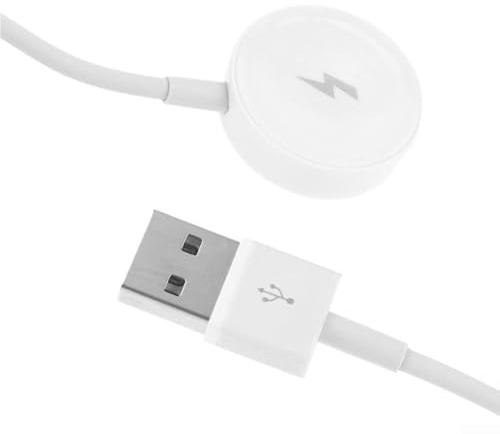 Ladekabel für Fossil Q für Gen 1 2 3 Smartwatch, Schnellladegerät aus ABS+PC mit Kurzschlusschutz, Kompatibel mit Founder Wander für MARSHAL, Schwarz(White)