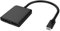 PremiumCord MST Adapter USB-C auf 2X DisplayPort, USB 3.1 Typ C Stecker auf 2X DP Buchse, erweiterte + Spiegelfunktionen, Auflösung 4K 2160p, Farbe schwarz, Länge 20cm