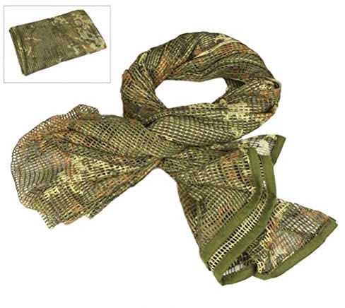 LOOGU Netzschal Taktischer Tarnnetz Schal für Sport und Freizeit und vielen Outdoor-Aktivitäten Tarnmuster Design- Größe 190 x 90cm