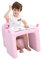 Multifunktional Kinder Sessel, Mode Life Kids Set Stuhl und Tisch/Hocker mit Funny Smile Face für Jungen und Mädchen (Rosafarbenes Kaninchen)