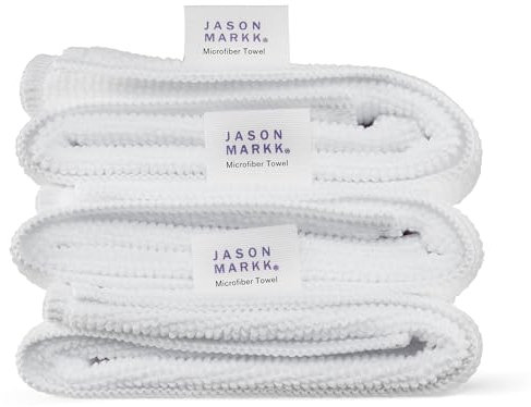 Jason Markk Chiffon en Microfibre de qualité supérieure Paquet de 3-30,5 cm x 30,5 cm - Absorbant - séchage Rapide - Non Pelucheux - Lavable en Machine - élimine efficacement la saleté