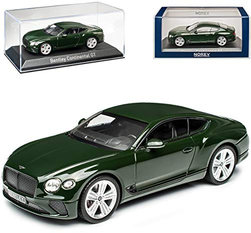 Bentley Continental GT Coupe British Racing Grün 4 Fast Schwarz 3. Generation Ab 2018 1/43 Norev Modell Auto