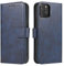 LOLFZ Wallet Case for iPhone 12 Mini, Vintage Leather Book Case with Card Holder Kickstand Magnetic Closure Flip Case Cover for iPhone 12 Mini 5.4 inch - Blue