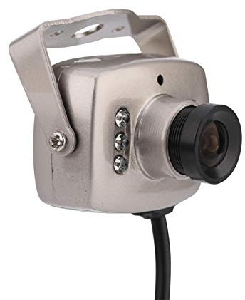 Mini CCTV Cmos Cámara De Seguridad Con Cable De 6 Led, Pal Audio/Video Cámara De Vigilancia, Cámara De Video Digital Nocturna, Para Comunidad Residencial, Hogar, Hotel, Etc.(Camarada)