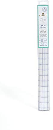 DMC - Hilfsstoff ausziehbar 14 ct. - 5.5 pts/cm, 100% Baumwolle - Das Sticken wird durch eine blaue Linie erleichtert