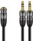 J&D 3.5 mm to 2x 3.5 mm Cable, Gold Plated Joint Copper Shell Heavy Duty 3.5mm 1/8 inch TRS Female to Dual 3.5 mm 1/8 inch TRS Male Y-Splitter Stereo Audio Adapter Cable, 0.2 Meter
