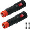 Allume Cigares Fiche, Prise Allume Cigare male universelle 12V, avec interrupteur et fusible pour 12mm DIN HELLA / 20mm Prise 12V-24V, Câbles jusqu'à 2 x 2,5mm² pour Camping Car Bateau Moto (2x Pcs)