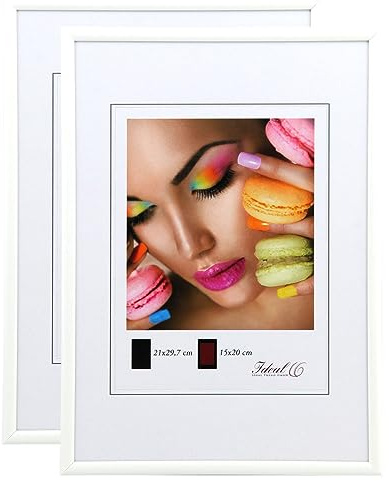 IDEAL TREND New Lifestyle Set Bilderrahmen Wanddeko Collage Poster Rahmen 2er 3er 5er Pack: Farbe: 2er Pack Weiß | Format: 30x45