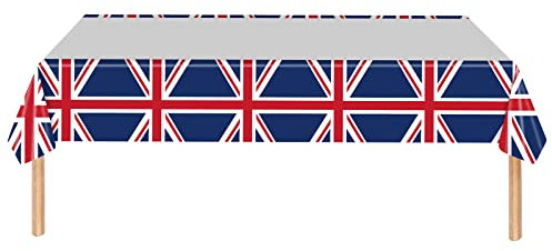 Union Jack Geschirrset Union Jack Pappteller Tischdecke Kit Queens Celebration 70th 2022 Party Supplies Geschirr Dekoration