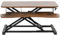 Vivo DESK-V000KN Höhenverstellbarer Schreibtischaufsatz, Sitz-Steh-Arbeitsplatz für zwei Monitore und Laptop, mit breiter Tastaturablage, Vintage-Braun, 81,3 cm