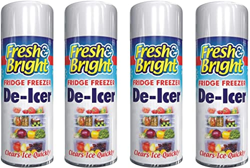 Fridge Freezer De-Icer Spray 200ml Quick Ice Remover Anti-Bacterial Deicer Spray UK (4X De-Icer Spray 200ml)