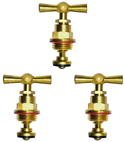 Boutté TRC15 Joint Tête de Robinet à clapet M. 15x21, Or, Filetage, Paquet de 3