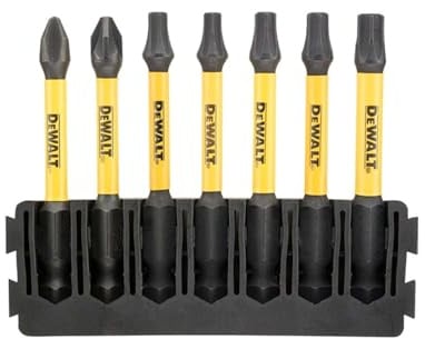 DeWalt 7 Piece FlexTorq Phillips, Pozi and Torx Screwdriver Bit Bar Set