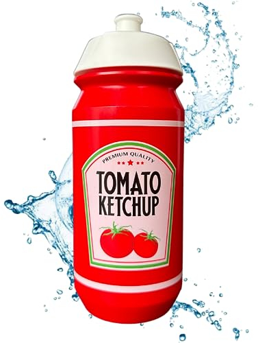 Most Muckis Upgrade Yourself Gourde Tomato Ketchup - 500 ml - Sans BPA - Pour sport, fitness, loisirs, plein air, vélo, travail, voyage, école, idée cadeau, accessoire durable