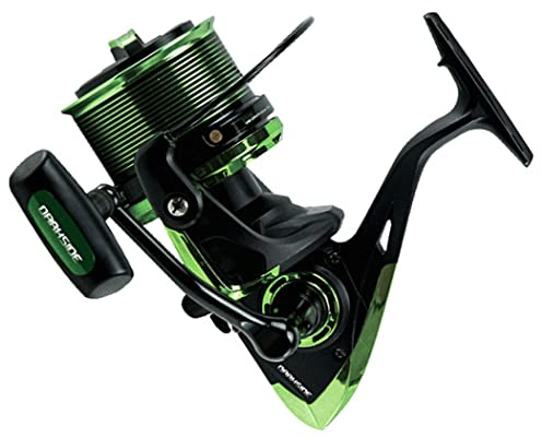 Maver DARKSIDE 10000, Surfcasting Meer Rolle mit Körper aus Graphit, Angelrolle verstellbar, Surfcasting-Rolle, ergonomischer Griff, Rolle Carpfishing (Ratio 4.6:1 Drag 18 kg)