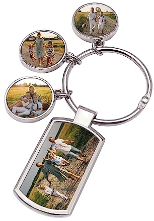 Porte-Clés Personnalisé, Porte Clé Photo Personnalisé, Porte-Clés Personnalisables Anniversaire Datepour Elle Petite Amie Couple Saint Valentin Cadeaux De Noel Halloween