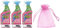Flash Sparkling Home, Spray Wipe Hinched, Antibacterial Multi-Surface Cleaner, 800ml, Wild Berries Scent, 3Pk + Our Gift for You: Organza Bag Size: 9x7x0.1cm