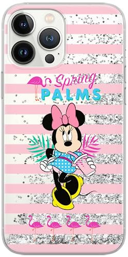 ERT GROUP mobile phone case for Apple Iphone 14 original and officially Licensed Disney pattern Minnie 028 optimally adapted to the mobile phone, with glitter overflow effect