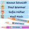Personalisierbare Namensaufkleber für Kinder (60 Stk. 47x7 mm) - Wasserfeste Namensschilder für Gegenstände, Stifte & Textilien - Optimal für Kita, Kindergarten und Schule - Schöne Motive